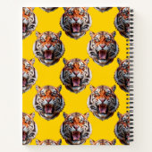Tiger Head Pattern Design Yellow  Notitieboek (Achterkant)
