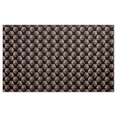 Tiger Head Pattern Design - Zwart Stof (Yard (91,4 cm))