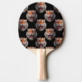 Tiger Head Pattern Design - Zwart Tafeltennisbatje (Achterkant)