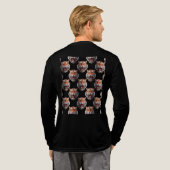Tiger Head Pattern Design - Zwart Tri-Blend Shirt (Achterkant)