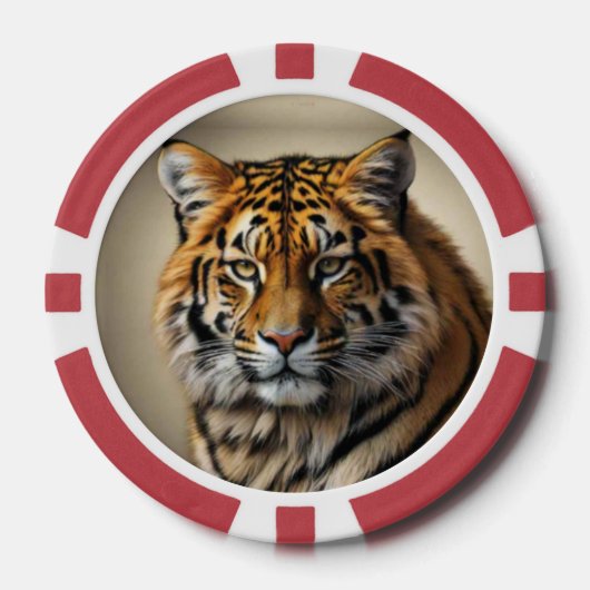 Tiger Head Poker Chips (Voorkant)