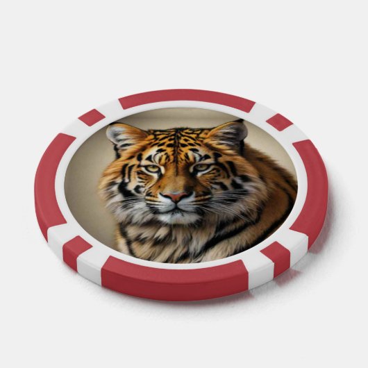 Tiger Head Poker Chips (Enkel)