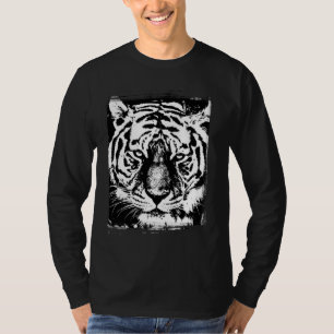 Tiger Head Pop Art Elegant Moderne Sjabloon Basic T-shirt
