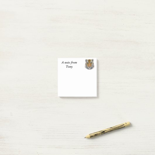 Tiger Head Post-it® Notes (Op bureau)