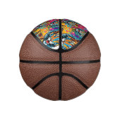 Tiger Head Rainbow colors paint stains Basketbal (Rechts)