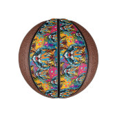 Tiger Head Rainbow colors paint stains Basketbal (Verticaal)