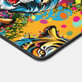 Tiger Head Rainbow colors paint stains Bureaumat (Hoek)