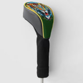Tiger Head Rainbow colors paint stains Golfheadcover (Schuin)