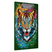 Tiger Head Rainbow colors paint stains Klembord (Rechts)