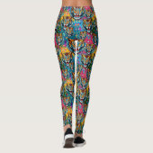 Tiger Head Rainbow colors paint stains Leggings (Achterkant)
