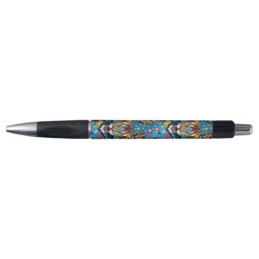 Tiger Head Rainbow colors paint stains Pen (Voorkant)