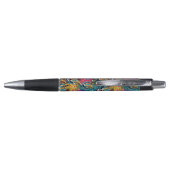 Tiger Head Rainbow colors paint stains Pen (Achterkant)