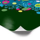 Tiger Head Rainbow colors paint stains Perfect Poster (Hoek)