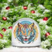 Tiger Head Rainbow colors paint stains Sneeuwbol (Kerstmis)