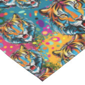 Tiger Head Rainbow colors paint stains Tafelkleed (Gekanteld)