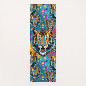 Tiger Head Rainbow colors paint stains Yogamat (Voorkant)