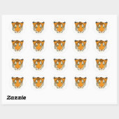 Tiger Head Ronde Sticker (Vel)