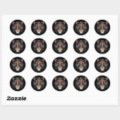 Tiger Head Ronde Sticker (Vel)