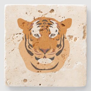 Tiger Head Stenen Onderzetter