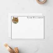  Tiger Head Tekening Notitiekaartje (Voorkant / Achterkant in situ)