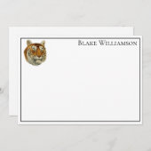  Tiger Head Tekening Notitiekaartje (Voorkant / Achterkant)