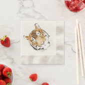 Tiger Head Waterverf Animal Birthday Servet (Insitu)
