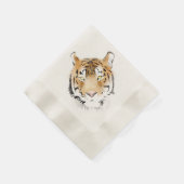 Tiger Head Waterverf Animal Birthday Servet (Hoek)