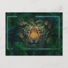 Tiger hiding in Foliage                Briefkaart