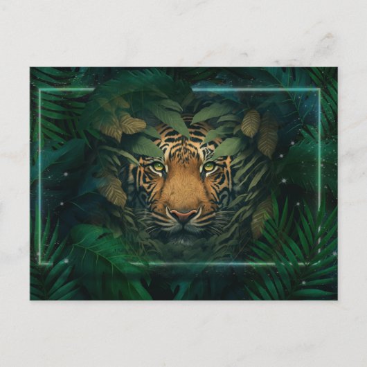 Tiger hiding in Foliage                Briefkaart (Voorkant)
