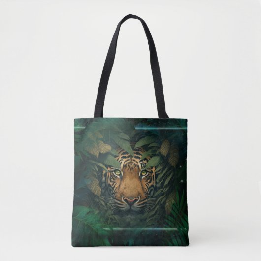 Tiger hiding in Foliage                Tote Bag (Voorkant)