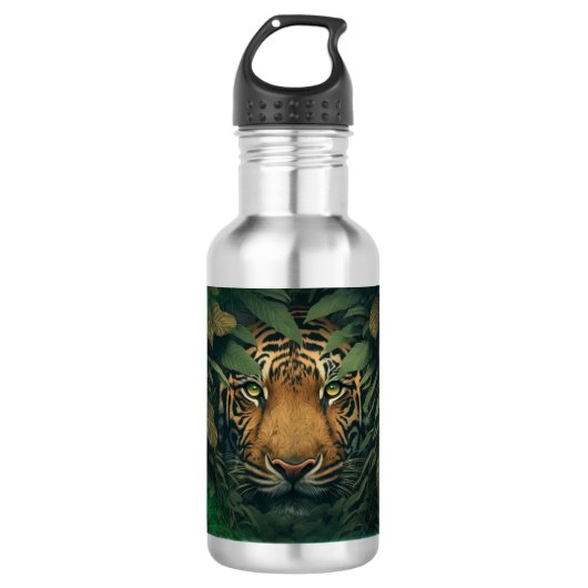 Tiger hiding in Foliage               Waterfles (Voorkant)