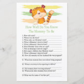 Tiger Hoe goed ken je baby shower? (Voorkant)