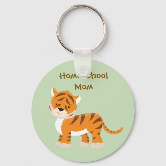 Tiger Homeschool mama Sleutelhanger (Voorkant)