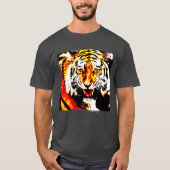 Tiger Hoofd Moderne Elegant Sjabloon personalisere T-shirt (Voorkant)