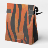 Tiger Hot oranje en zwart afdrukken Bedankdoosjes (Achterkant)