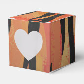 Tiger Hot oranje en zwart afdrukken Bedankdoosjes (Voorkant Zijde)