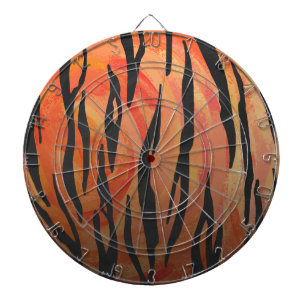 Tiger Hot oranje en zwart afdrukken Dartbord
