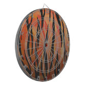 Tiger Hot oranje en zwart afdrukken Dartbord (Voorkant Links)