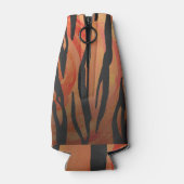Tiger Hot oranje en zwart afdrukken Flesjeskoeler (Achterkant)