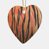 Tiger Hot oranje en zwart afdrukken Keramisch Ornament (Links)