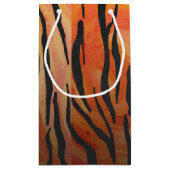 Tiger Hot oranje en zwart afdrukken Klein Cadeauzakje (Achterkant)