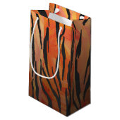 Tiger Hot oranje en zwart afdrukken Klein Cadeauzakje (Achterkant Gekanteld)