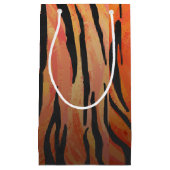 Tiger Hot oranje en zwart afdrukken Klein Cadeauzakje (Voorkant)