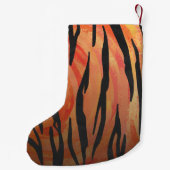 Tiger Hot oranje en zwart afdrukken Kleine Kerstsok (Achterkant)