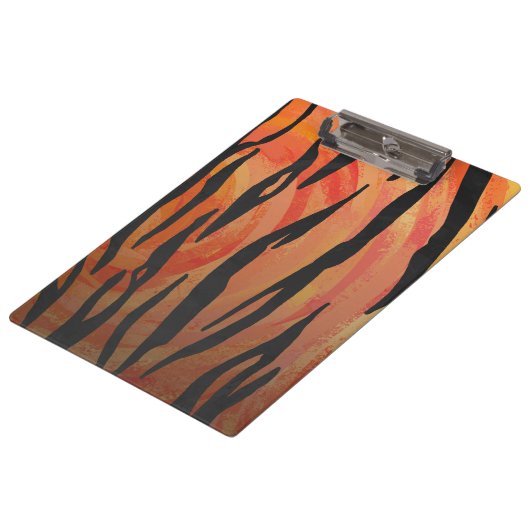 Tiger Hot oranje en zwart afdrukken Klembord (Gekanteld)