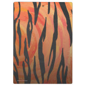 Tiger Hot oranje en zwart afdrukken Klembord (Achterkant)