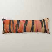 Tiger Hot oranje en zwart afdrukken Lichaamskussen (Achterkant)