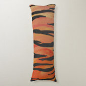 Tiger Hot oranje en zwart afdrukken Lichaamskussen (Voorkant Verticaal)