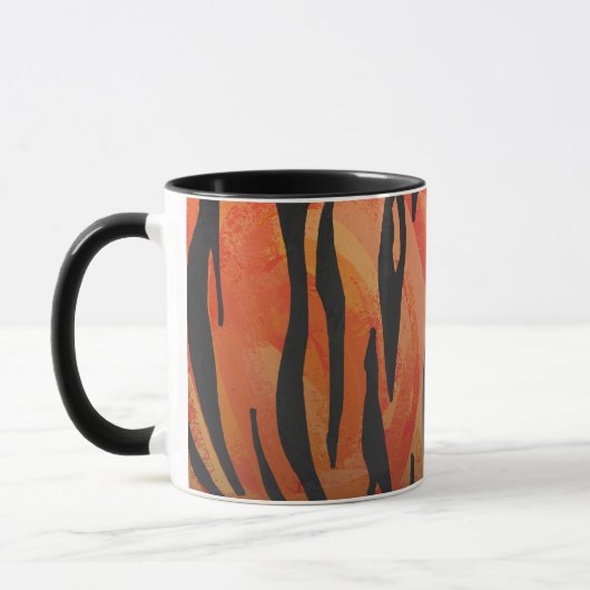 Tiger Hot oranje en zwart afdrukken Mok (Links)