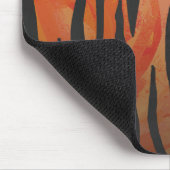 Tiger Hot oranje en zwart afdrukken Muismat (Hoek)